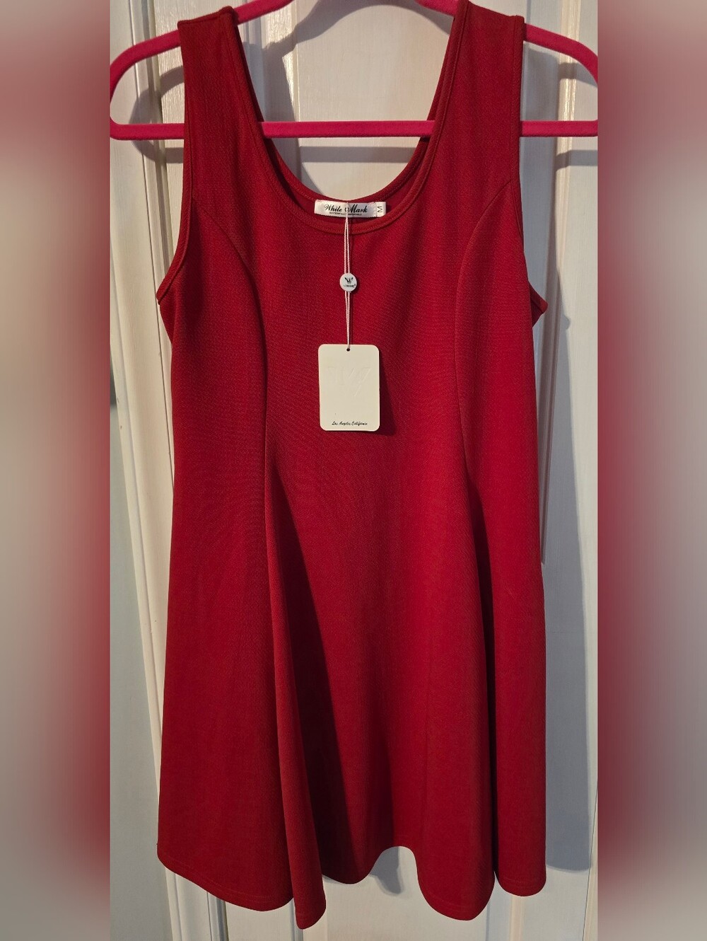 White Mark Crimson Knit Dress